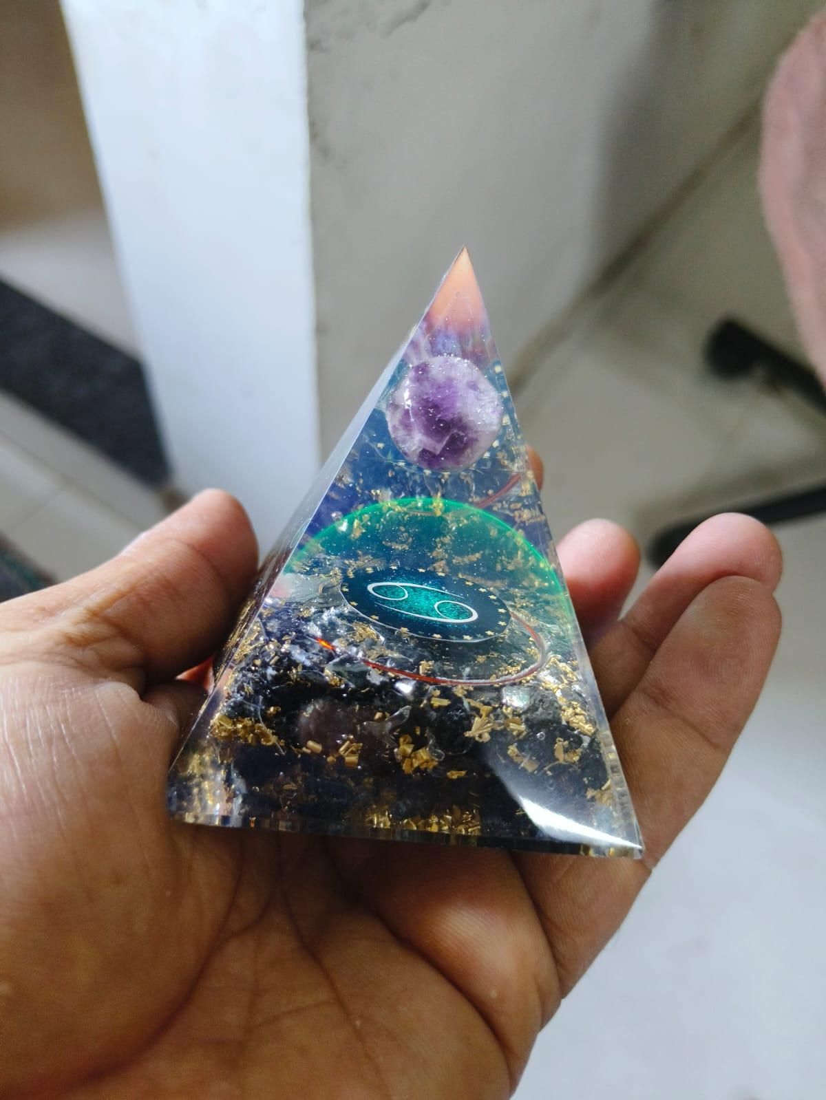 Powerful Chakra Orgone Pyramid for Reiki Healing and Energy Balance