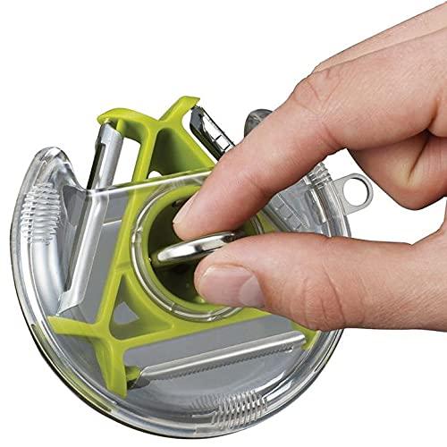 Vebetable Peeler-3 in 1 Magic Rotating Vegetable Peeler Slicer Shredder Julienne Cutter Stainless Steel Blade Grater Fruit Vegetable Tools